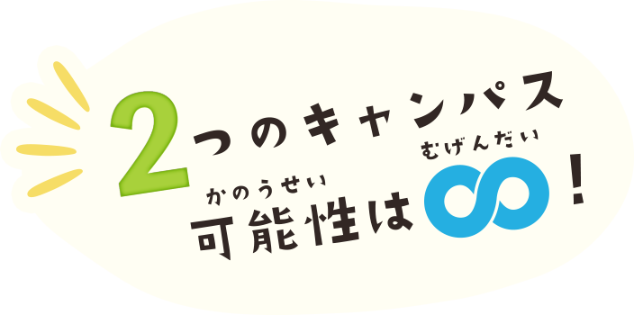 2つのキャンパス可能性は無限大